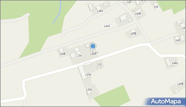 Handzlówka, Handzlówka, 134A, mapa Handzlówka