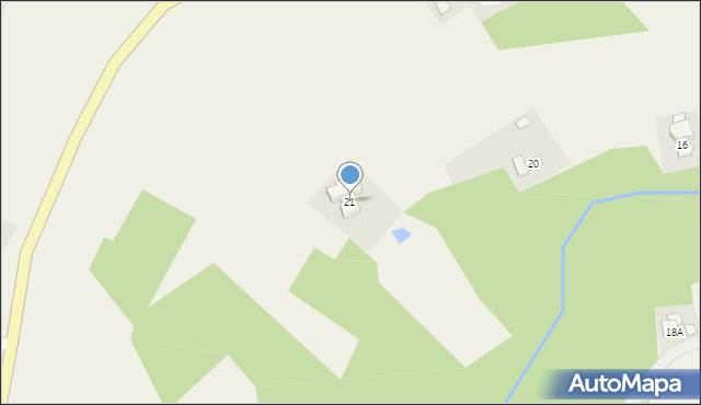 Handzlówka, Handzlówka, 21, mapa Handzlówka