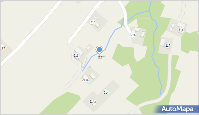 Handzlówka, Handzlówka, 212, mapa Handzlówka