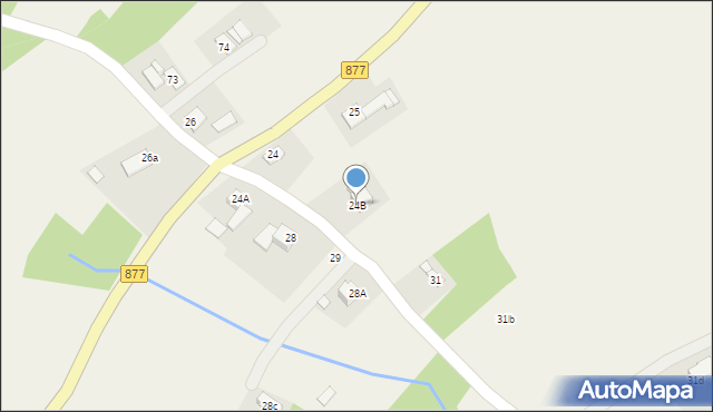 Handzlówka, Handzlówka, 24B, mapa Handzlówka