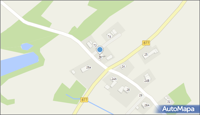 Handzlówka, Handzlówka, 26, mapa Handzlówka