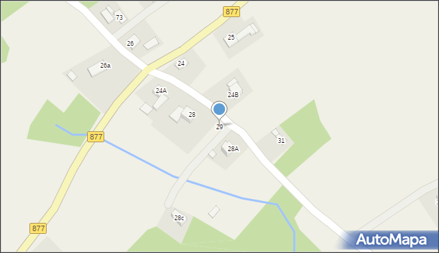 Handzlówka, Handzlówka, 29, mapa Handzlówka