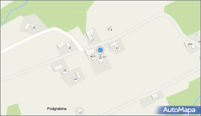 Handzlówka, Handzlówka, 42, mapa Handzlówka