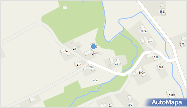 Handzlówka, Handzlówka, 47, mapa Handzlówka