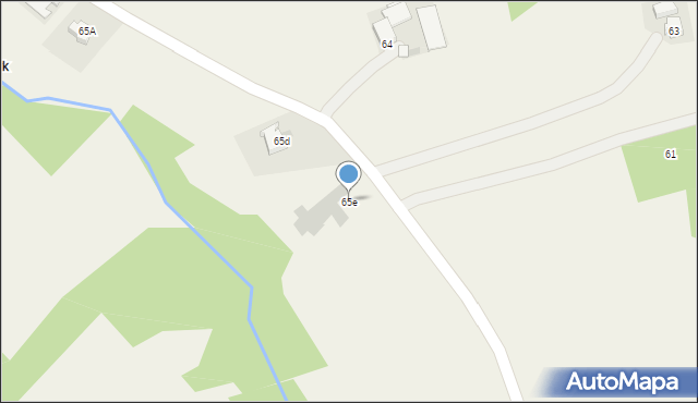 Handzlówka, Handzlówka, 65e, mapa Handzlówka