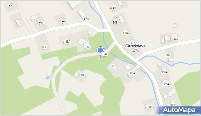 Handzlówka, Handzlówka, 84b, mapa Handzlówka