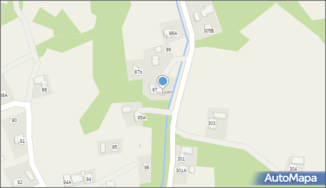 Handzlówka, Handzlówka, 87A, mapa Handzlówka