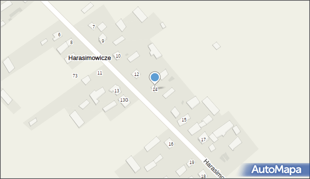 Harasimowicze, Harasimowicze, 14, mapa Harasimowicze