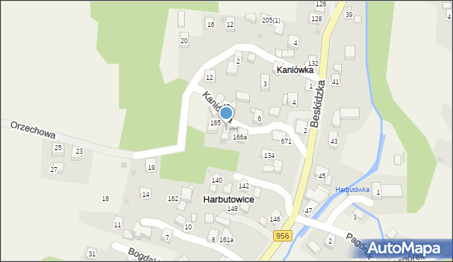 Harbutowice, Harbutowice, 378, mapa Harbutowice