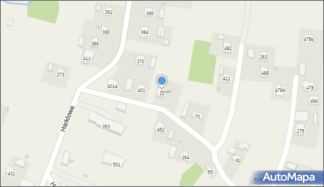 Harklowa, Harklowa, 22, mapa Harklowa