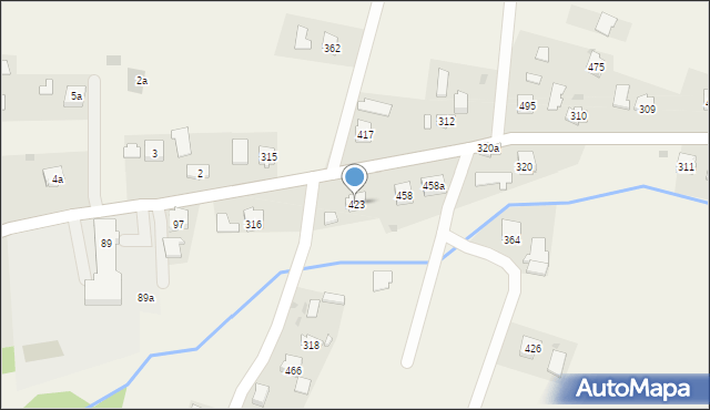 Harklowa, Harklowa, 423, mapa Harklowa