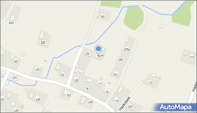 Harklowa, Harklowa, 79, mapa Harklowa