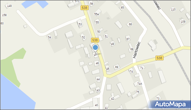 Hartowiec, Hartowiec, 47, mapa Hartowiec