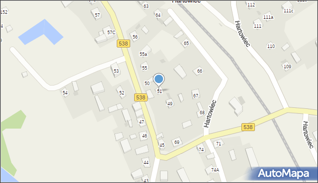 Hartowiec, Hartowiec, 51, mapa Hartowiec