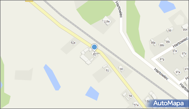 Hartowiec, Hartowiec, 62, mapa Hartowiec