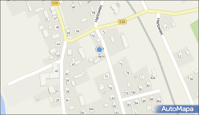 Hartowiec, Hartowiec, 75, mapa Hartowiec