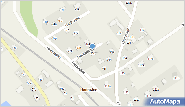 Hartowiec, Hartowiec, 96c, mapa Hartowiec