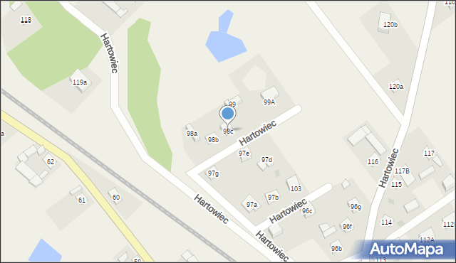 Hartowiec, Hartowiec, 98c, mapa Hartowiec