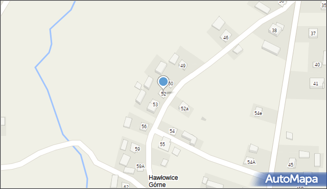 Hawłowice, Hawłowice, 52, mapa Hawłowice