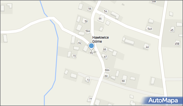 Hawłowice, Hawłowice, 61, mapa Hawłowice