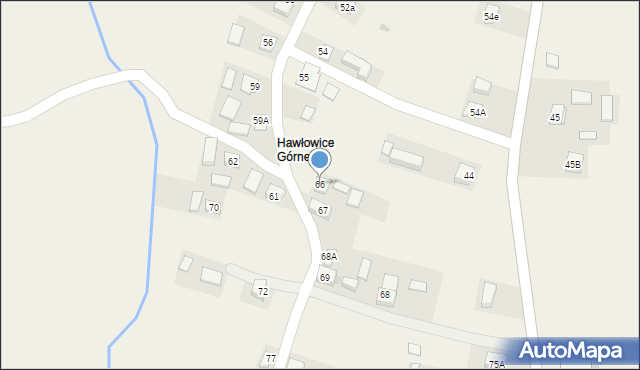 Hawłowice, Hawłowice, 66, mapa Hawłowice