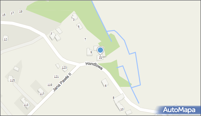 Hecznarowice, Handlowa, 11, mapa Hecznarowice