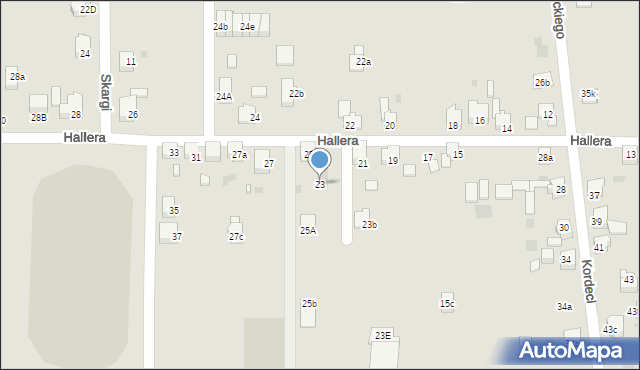 Imielin, Hallera Józefa, gen., 23, mapa Imielin