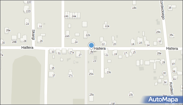 Imielin, Hallera Józefa, gen., 25, mapa Imielin