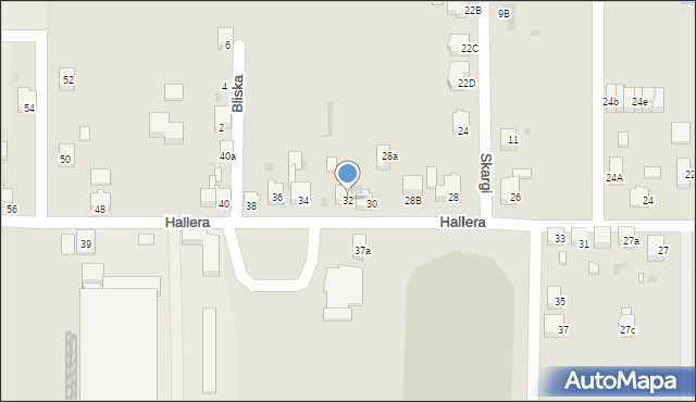 Imielin, Hallera Józefa, gen., 32, mapa Imielin