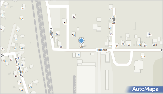 Imielin, Hallera Józefa, gen., 48, mapa Imielin