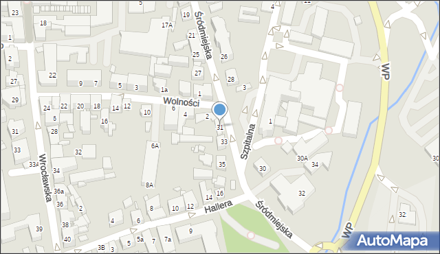 Jarocin, Hallera Józefa, gen., 31, mapa Jarocin