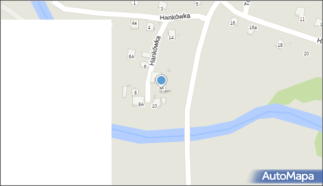 Jasło, Hankówka, 12A, mapa Jasła