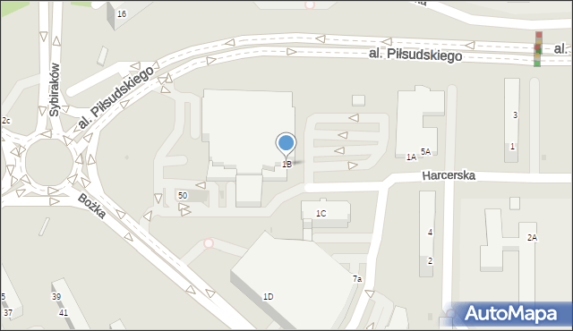 Jastrzębie-Zdrój, Harcerska, 1B, mapa Jastrzębie-Zdrój