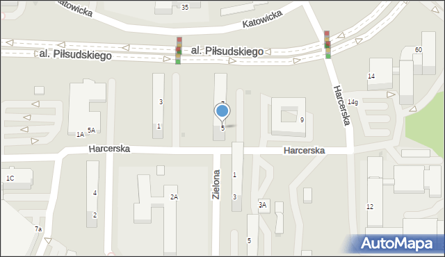 Jastrzębie-Zdrój, Harcerska, 5, mapa Jastrzębie-Zdrój