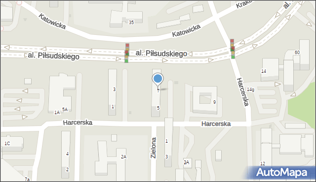 Jastrzębie-Zdrój, Harcerska, 7, mapa Jastrzębie-Zdrój