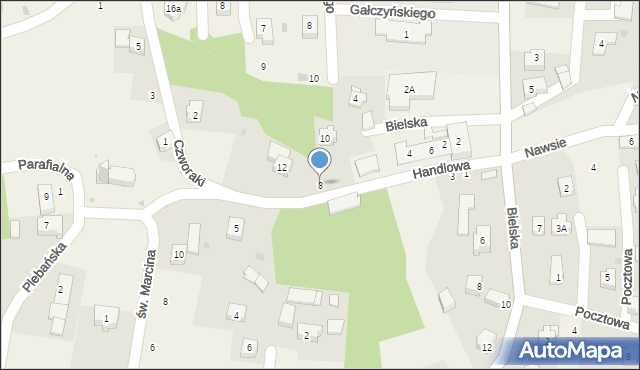 Jawiszowice, Handlowa, 8, mapa Jawiszowice