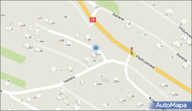 Jaworzno, Hallera Józefa, gen., 2, mapa Jaworzno