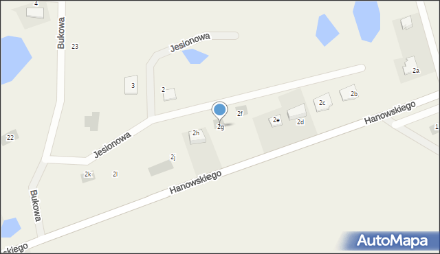 Jonkowo, Hanowskiego Jana, ks., 2g, mapa Jonkowo