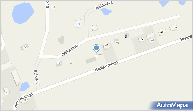 Jonkowo, Hanowskiego Jana, ks., 2j, mapa Jonkowo