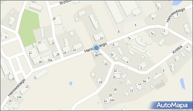 Jonkowo, Hanowskiego Jana, ks., 9a, mapa Jonkowo