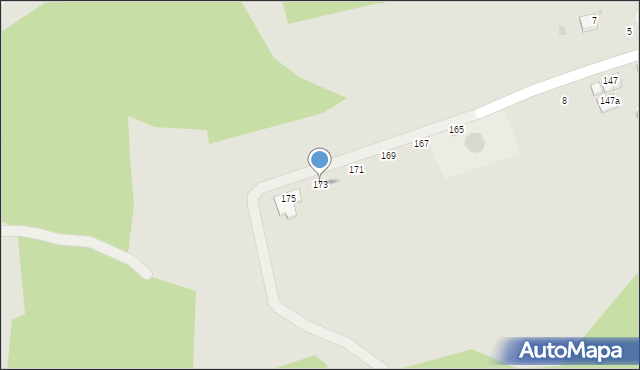 Jordanów, Hajdówka, 173, mapa Jordanów