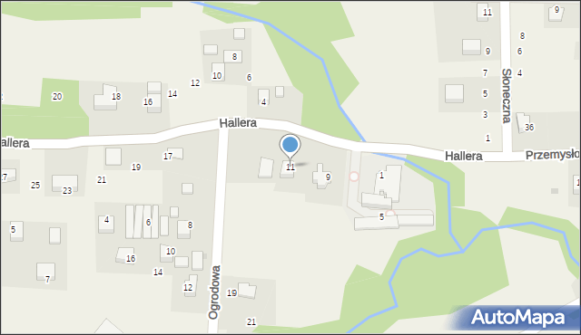 Jurczyce, Hallera Józefa, gen., 11, mapa Jurczyce