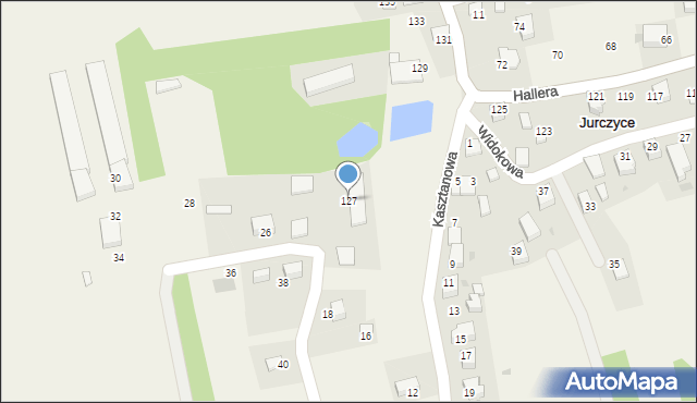 Jurczyce, Hallera Józefa, gen., 127, mapa Jurczyce