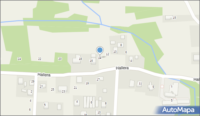 Jurczyce, Hallera Józefa, gen., 14, mapa Jurczyce