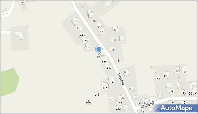 Jurczyce, Hallera Józefa, gen., 153, mapa Jurczyce