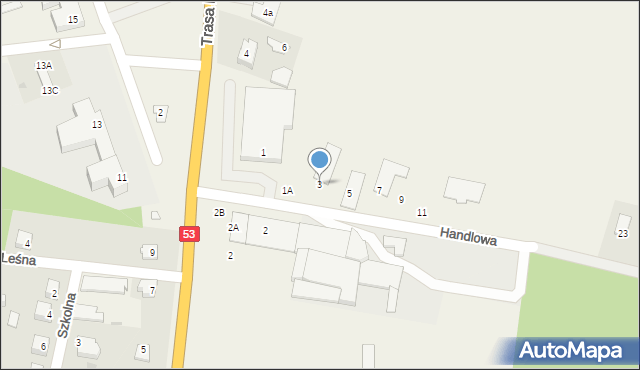 Kadzidło, Handlowa, 3, mapa Kadzidło