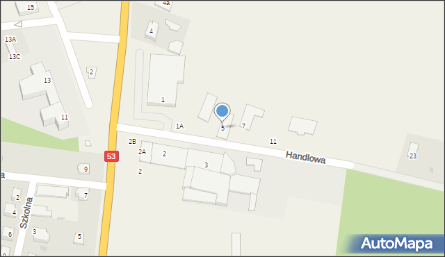 Kadzidło, Handlowa, 5, mapa Kadzidło