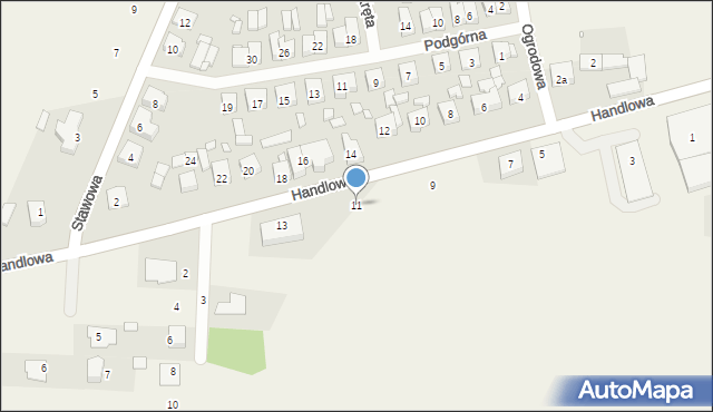 Kamieniec, Handlowa, 11, mapa Kamieniec