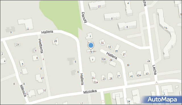 Karczew, Hallera Józefa, gen., 5, mapa Karczew