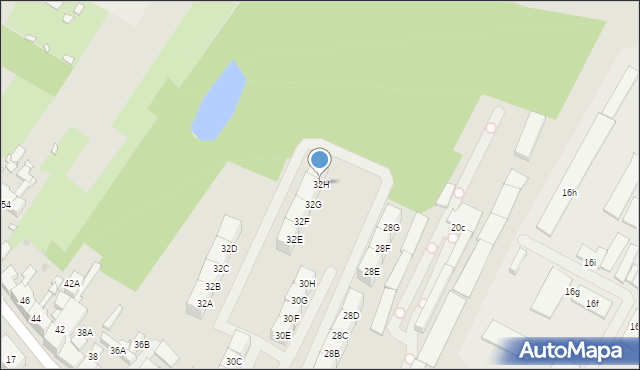 Katowice, Hallera Józefa, gen., 32H, mapa Katowic
